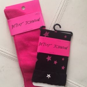 Betsey Johnson knee socks and socks (brand new)
